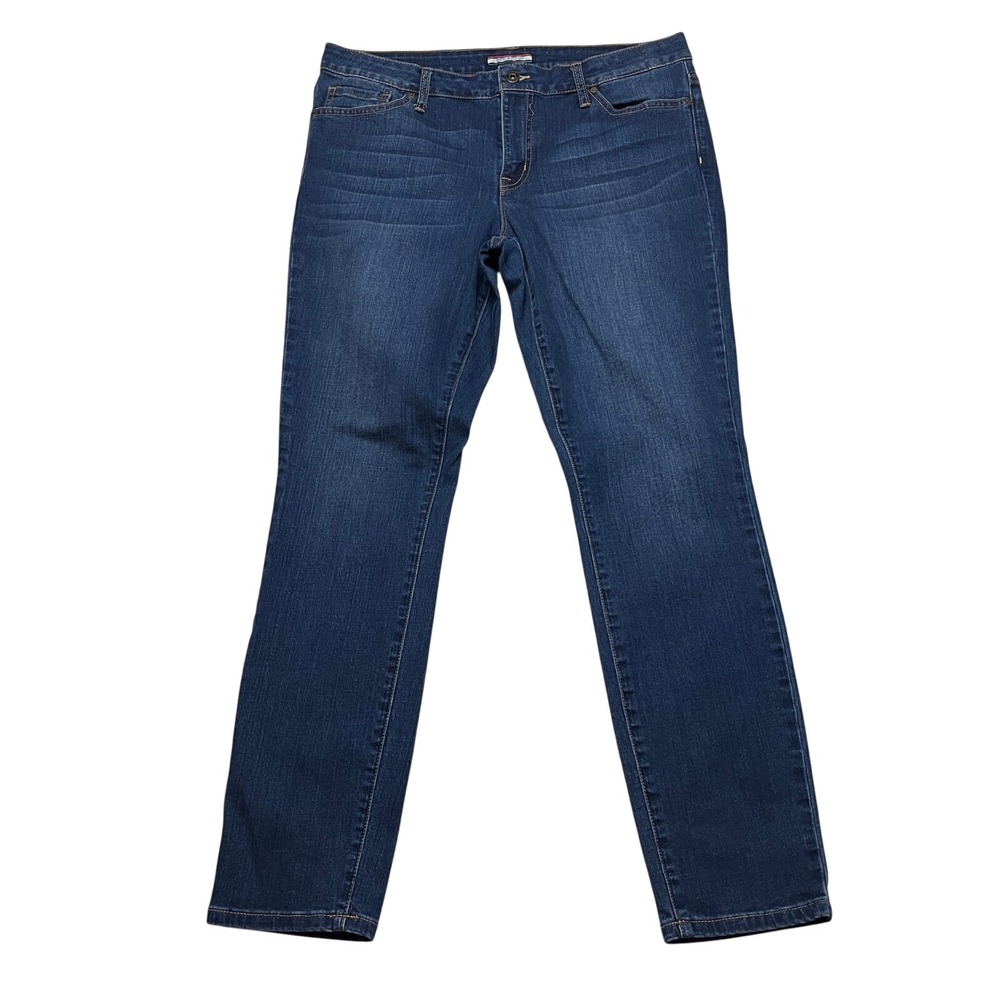 Tommy Hilfiger Jeans Womens 12R Blue Skinny Denim IA67637719 Stretch Dark Wash‎